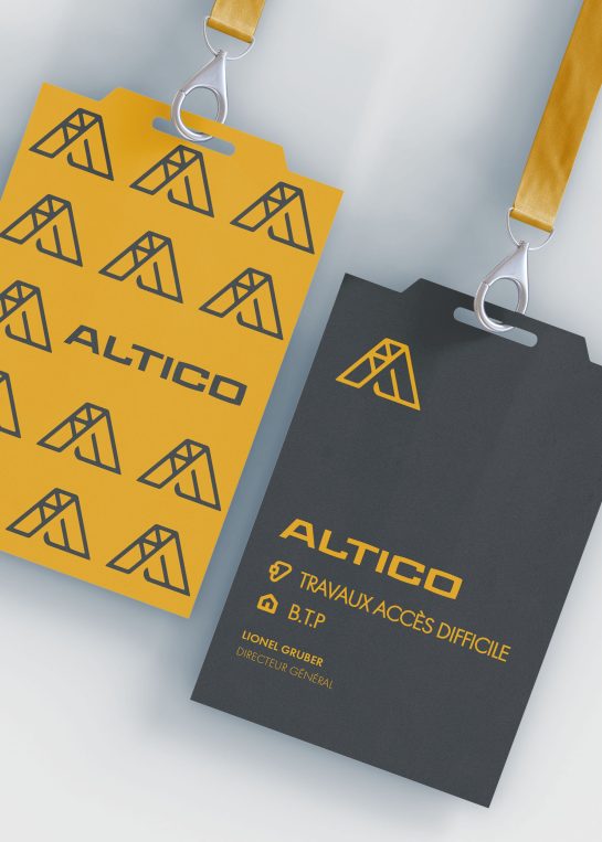 création-cartes-devisites-biarritz-awwe-studio création des déclinaison du logo altico par l'agence awwe studio